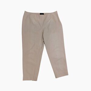 Piazza Sempione Audrey Beige Ankle Pants, IT 54 / US 18 XL, Cotton Lycra Italy